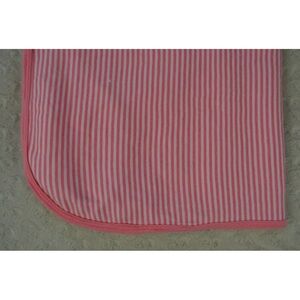 HB Hudson Baby Pink Stripes Baby Blanket Single Ply Thin Jersey Knit Swaddle